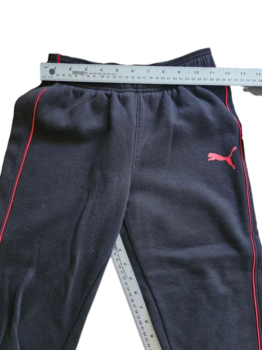 PUMA 2 Piece Joggers Shirt Boys Black Red Gray - Picture 5 of 6